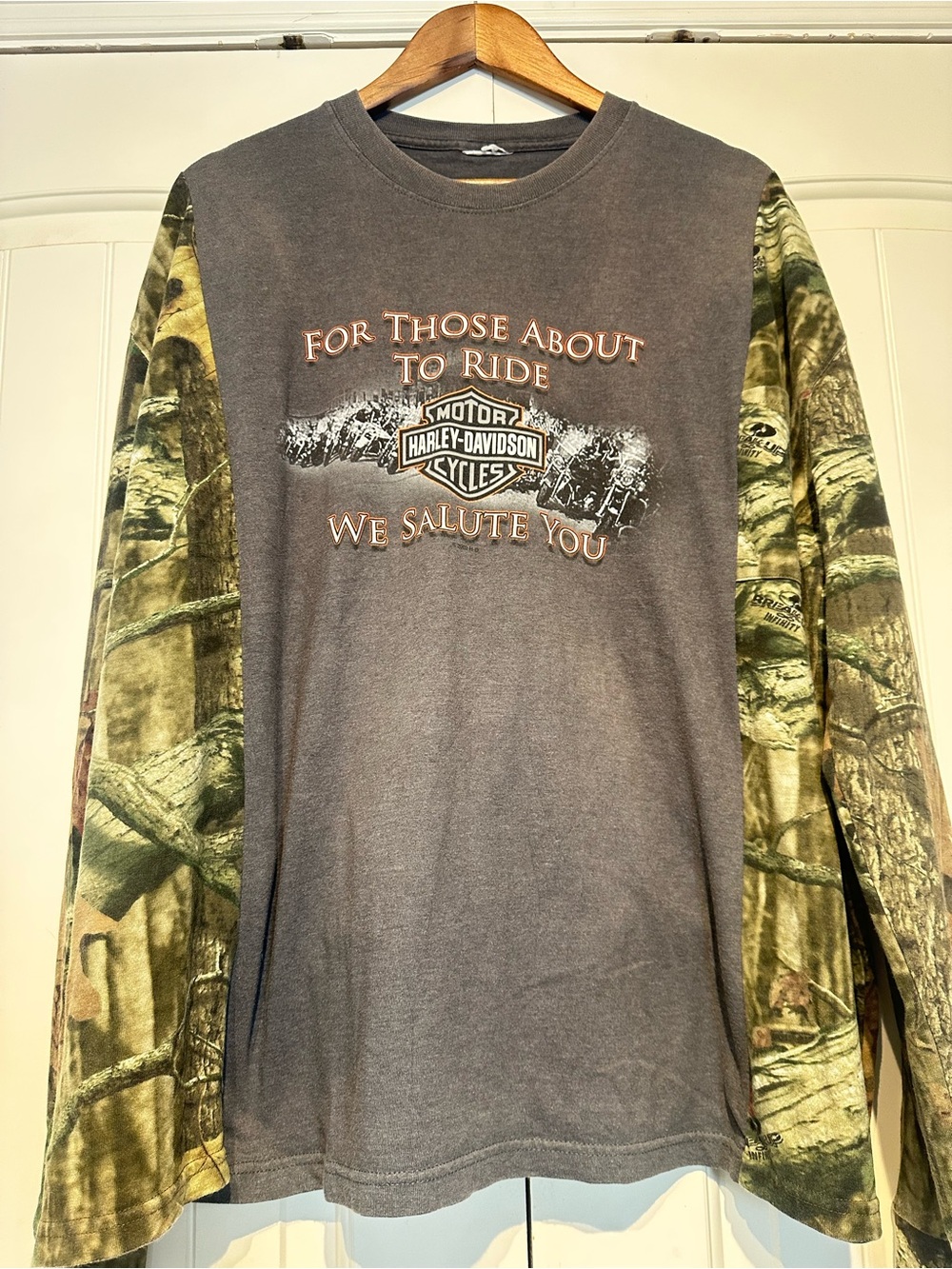 Reworked Harley-Davidson Long Sleeve Shirt Size 3XL
